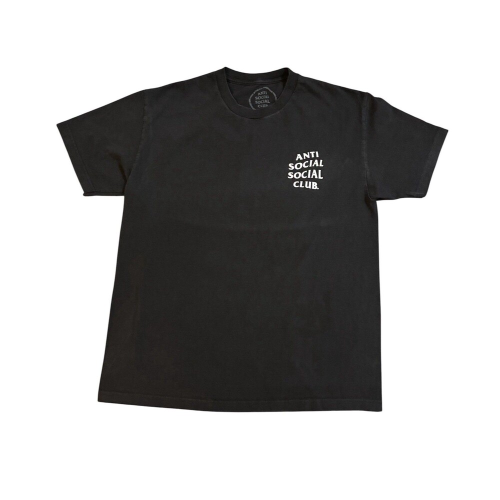 Anti Social Social Club Mind Games Classic Black Graphic Tee Shirt Size Large